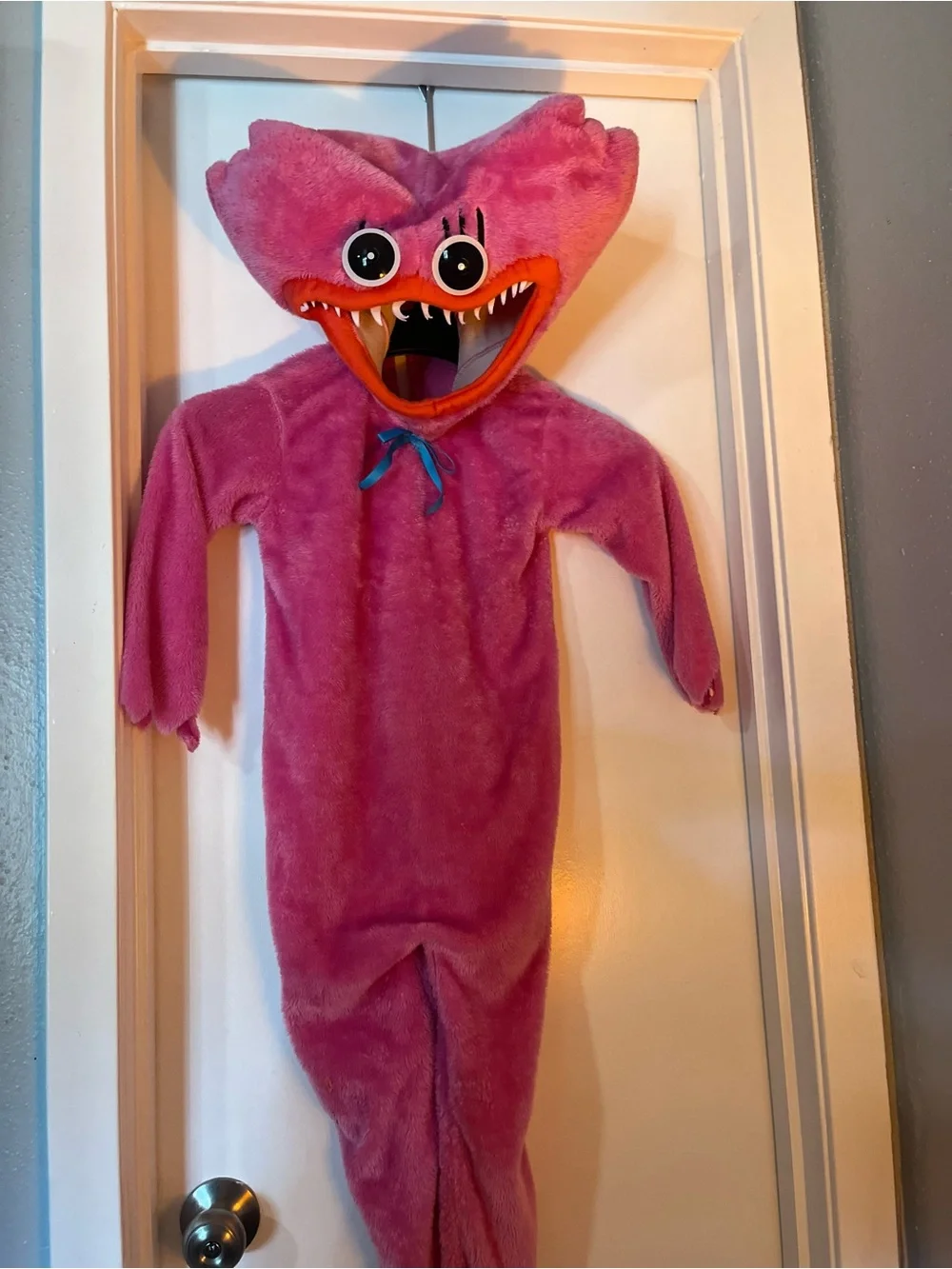 Pink Fuzzy Monster Kids Halloween Costume - Unbranded